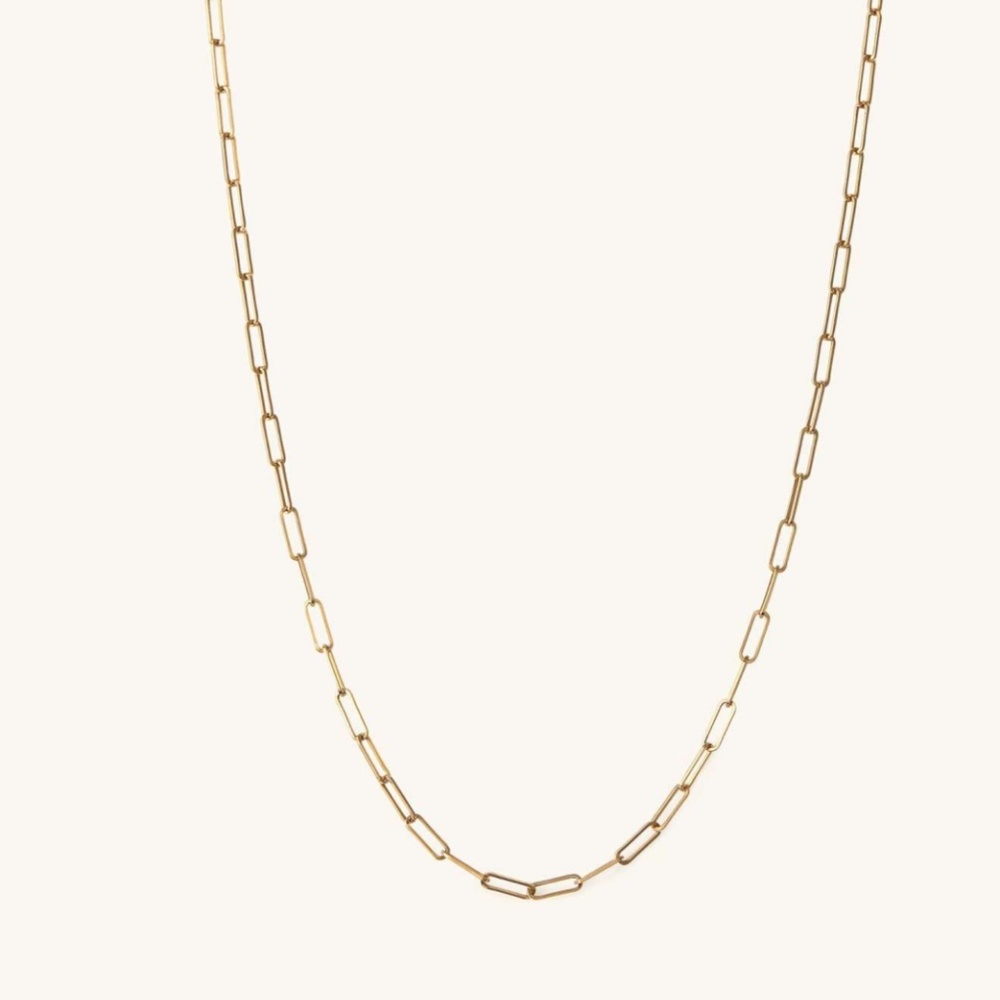 NEW Mejuri Boyfriend Bold Chain Necklace 14K Yellow Gold